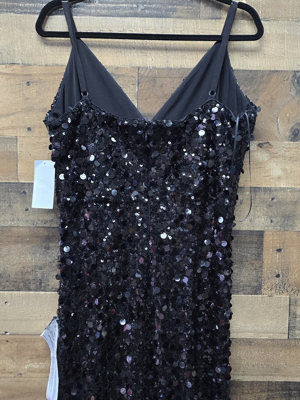 Dress the Population Black Sequin V-Neck Jumpsuit Gown - Picture 11 of 16